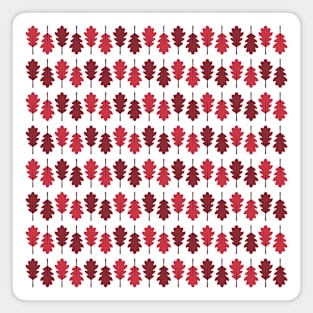 Oak Leaves Pattern (Red) Magnet